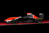AUT 13 RK0147 01
2006 Mazda Pro Formula Black Orange And White 3/4 Side View Studio