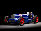 AUT 13 RK0218 01
1938 Sparks-Thorne Indy 500 Race Car Blue 3/4 Front View Studio
