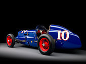 AUT 13 RK0220 01
1938 Sparks-Thorne Indy 500 Race Car Blue 3/4 Rear View Studio