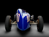 AUT 13 RK0223 01
1938 Sparks-Thorne Indy 500 Race Car Blue Rear View Studio