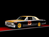 AUT 13 RK0231 01
1967 NASCAR Season Chevrolet Chevelle 3/4 Front View Studio