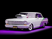 AUT 13 RK0246 01
1963 Chevrolet Nova Dragster Gray & Purple 3/4 Front View Studio