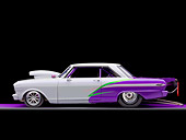 AUT 13 RK0248 01
1963 Chevrolet Nova Dragster Gray & Purple Profile View Studio