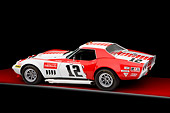 AUT 13 RK0256 01
1968 Owens/Corning Chevrolet Corvette Race Car White & Red 3/4 Rear View Studio