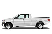 AUT 14 IZ0070 01
2010 Ford F-150 XL Supercab Pickup Truck White Profile View Studio