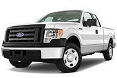 AUT 14 IZ0074 01
2010 Ford F-150 XL Supercab Pickup Truck White 3/4 Front View Studio