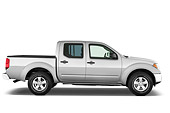 AUT 14 IZ0079 01
2012 Nissan Frontier SE Crew Cab Pickup Truck Silver Profile View Studio
