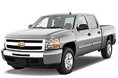 AUT 14 IZ0096 01
2011 Chevrolet Silverado Pickup Truck Hybrid Gray 3/4 Front View Studio