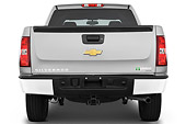 AUT 14 IZ0100 01
2011 Chevrolet Silverado Pickup Truck Hybrid Gray Rear View Studio