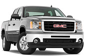 AUT 14 IZ0114 01
2011 GMC Sierra Hybrid Pickup Truck Silver 3/4 Front View Studio