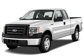 AUT 14 IZ0122 01
2010 Ford F-150 XL Supercab Pickup Truck White 3/4 Front View On White Seamless
