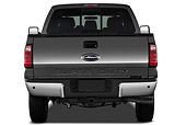 AUT 14 IZ0124 01
2013 Ford F-250 SD Crew Cab 4X4 Pickup Truck Silver Rear View On White Seamless