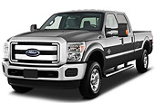 AUT 14 IZ0125 01
2013 Ford F-250 SD Crew Cab 4X4 Pickup Truck Silver 3/4 Front View On White Seamless