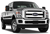 AUT 14 IZ0126 01
2013 Ford F-250 SD Crew Cab 4X4 Pickup Truck Silver 3/4 Front View On White Seamless