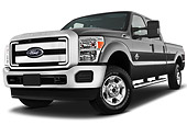 AUT 14 IZ0127 01
2013 Ford F-250 SD Crew Cab 4X4 Pickup Truck Silver 3/4 Front View On White Seamless