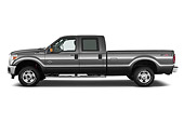 AUT 14 IZ0129 01
2013 Ford F-250 SD Crew Cab 4X4 Pickup Truck Silver Profile View On White Seamless