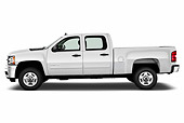 AUT 14 IZ0131 01
2013 Chevrolet Silverado 2500LT Crew Cab Pickup Truck White Profile View On White Seamless