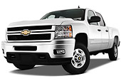 AUT 14 IZ0135 01
2013 Chevrolet Silverado 2500LT Crew Cab Pickup Truck White 3/4 Front View On White Seamless