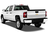 AUT 14 IZ0136 01
2013 Chevrolet Silverado 2500LT Crew Cab Pickup Truck White 3/4 Rear View On White Seamless