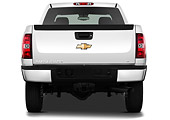 AUT 14 IZ0138 01
2013 Chevrolet Silverado 2500LT Crew Cab Pickup Truck White Rear View On White Seamless