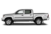 AUT 14 IZ0139 01
2011 Toyota Tacoma PreRunner Off Road Double Cab Silver Profile View On White Seamless