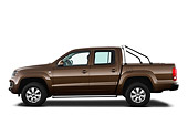 AUT 14 IZ0155 01
2012 Volkswagen Amarok Trendline Truck Brown Profile View On White Seamless