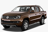 AUT 14 IZ0157 01
2012 Volkswagen Amarok Trendline Truck Brown 3/4 Front View On White Seamless