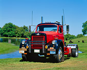 AUT 14 RK0081 03
1960 I.H.C. V-220 Semi Truck 3/4 Front View On Grass