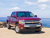 AUT 14 RK1485 01
2010 Chevrolet Silverado Hybrid Red 3/4 Front View By Ocean