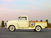 AUT 14 RK1608 01
1949 Chevrolet Pickup Truck Cream Profile View On Pavement