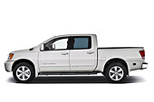 AUT 14 IZ0001 01
2010 Nissan Titan SE Crew Cab Pickup Truck White Profile View Studio