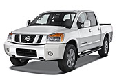 AUT 14 IZ0004 01
2010 Nissan Titan SE Crew Cab Pickup Truck White 3/4 Front View Studio