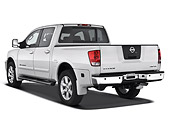 AUT 14 IZ0006 01
2010 Nissan Titan SE Crew Cab Pickup Truck White 3/4 Rear View Studio