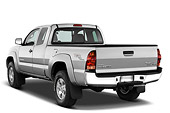 AUT 14 IZ0009 01
2010 Toyota Tacoma Access Cab Pickup Truck Silver 3/4 Rear View Studio