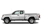 AUT 14 IZ0013 01
2010 Toyota Tacoma Access Cab Pickup Truck Silver Profile View Studio