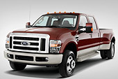AUT 14 IZ0018 01
2010 Ford F-350 Crew Cab Pickup Truck Maroon 3/4 Front View Studio