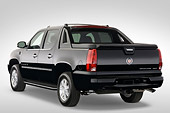 AUT 14 IZ0022 01
2008 Cadillac Escalade EXT Pickup Truck Black 3/4 Rear View Studio