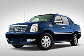 AUT 14 IZ0023 01
2008 Cadillac Escalade EXT Pickup Truck Blue 3/4 Front View Studio