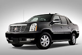 AUT 14 IZ0024 01
2008 Cadillac Escalade EXT Pickup Truck Black 3/4 Front View Studio