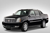 AUT 14 IZ0025 01
2008 Cadillac Escalade EXT Pickup Truck Black 3/4 Front View Studio