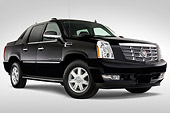 AUT 14 IZ0026 01
2008 Cadillac Escalade EXT Pickup Truck Black 3/4 Front View Studio
