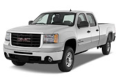AUT 14 IZ0035 01
2008 GMC Sierra 2500 Crew Cab Pickup Truck Silver 3/4 Front View Studio