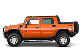 AUT 14 IZ0038 01
2010 Hummer H2 SUT Orange Profile View Studio