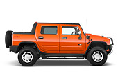 AUT 14 IZ0039 01
2010 Hummer H2 SUT Orange Profile View Studio