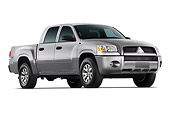 AUT 14 IZ0063 01
2008 Mitsubishi Raider Double Cab LS Pickup Truck Gray 3/4 Front View Studio