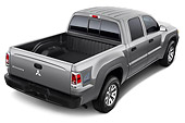 AUT 14 IZ0065 01
2008 Mitsubishi Raider Double Cab LS Pickup Truck Gray 3/4 Rear View Studio