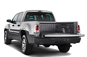 AUT 14 IZ0066 01
2008 Mitsubishi Raider Double Cab LS Pickup Truck Gray 3/4 Rear View Tailgate Down Studio