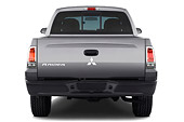 AUT 14 IZ0068 01
2008 Mitsubishi Raider Double Cab LS Pickup Truck Gray Rear View Studio