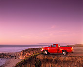 AUT 14 RK0032 03
1999 Ford F150 Lariat with Triton V8 Red Profile On  Cliff At Dusk
