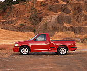 AUT 14 RK0204 02
1999 Ford F150 Lightning Truck Red Profile On Pavement